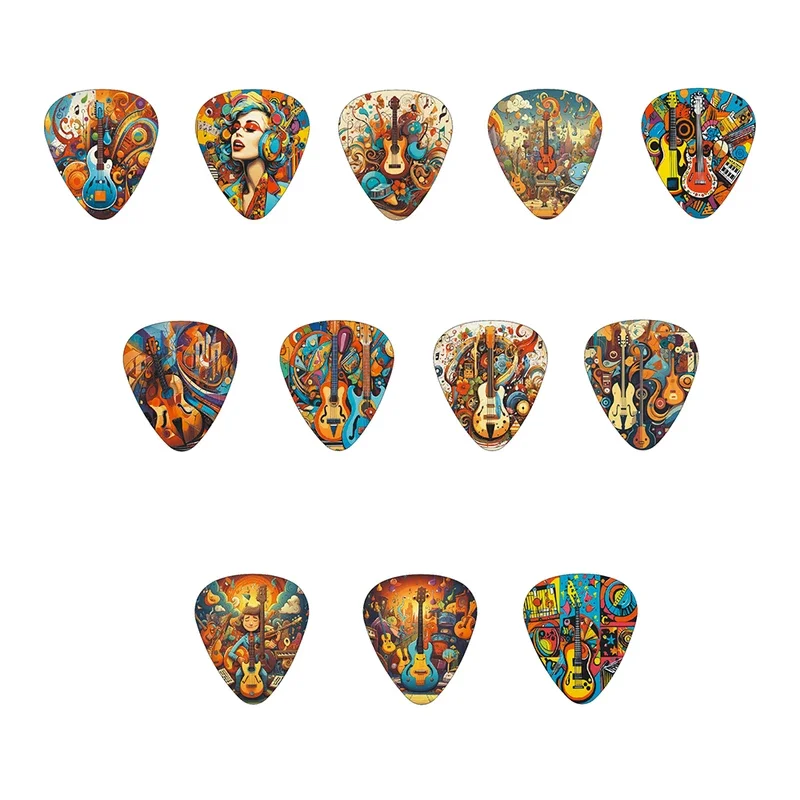 New 0.46/0.71/1.0Mm Guitar Paddles Cartoon Couples Acoustic Guitar Picks Musical Instrument Accessories Pick Guitar