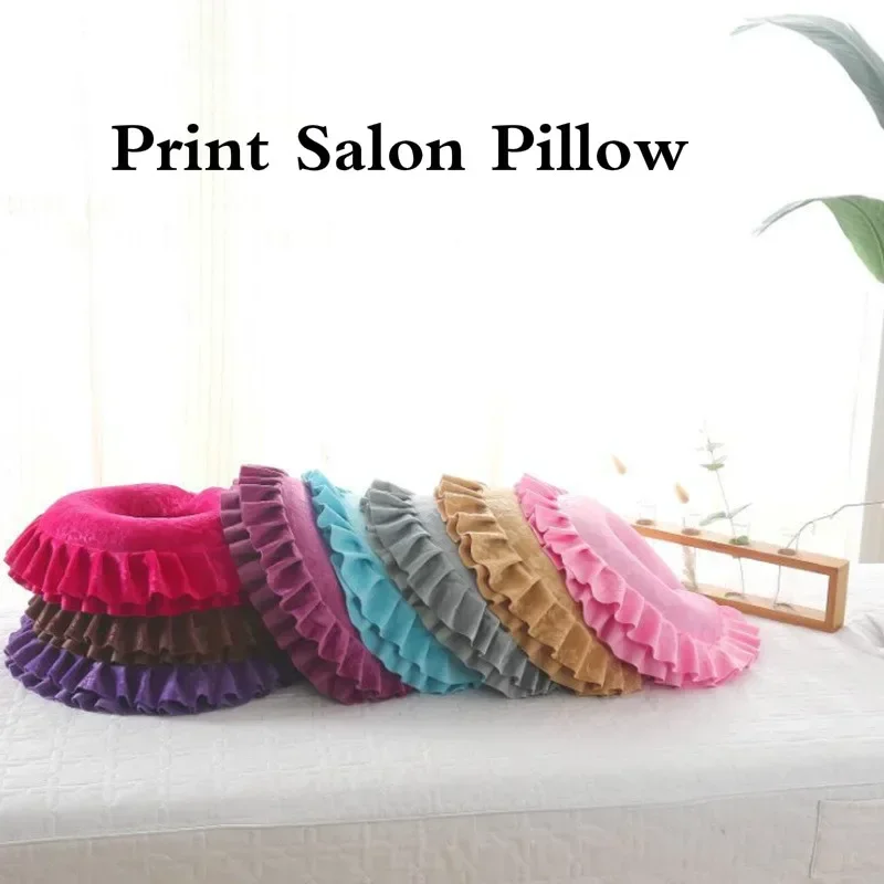 Flower Shape Latex Pillow, Spa Pad, Face Rest, Body Massage, Cradle Cushion, Soft Beauty Salon Bolsters Pad, Beauty Care