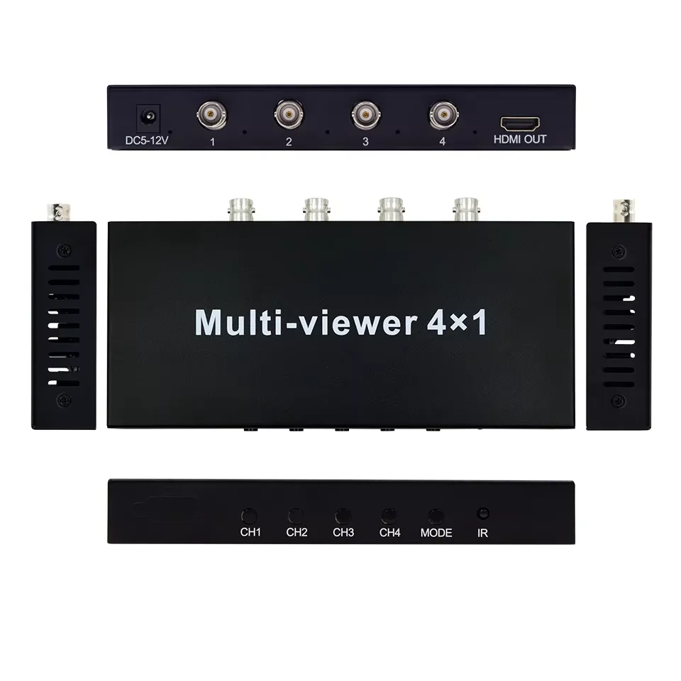 AHD CVBS CVI TVI Multi-Viewer Single Screen Real Time Multi-Viewer AHD Splitter Seamless Switcher 1080p60Hz Converter Adapter