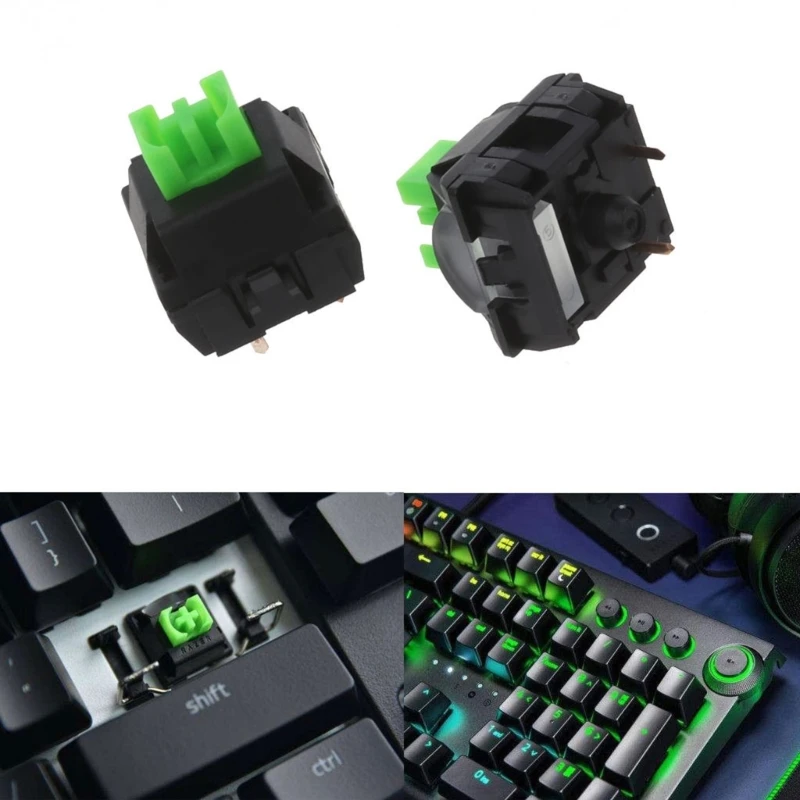 4Pcs RGB Green Axis Switches for razer Blackwidow Elite Gaming Keyboards  Shaft Switch for Mechanical Keyboard