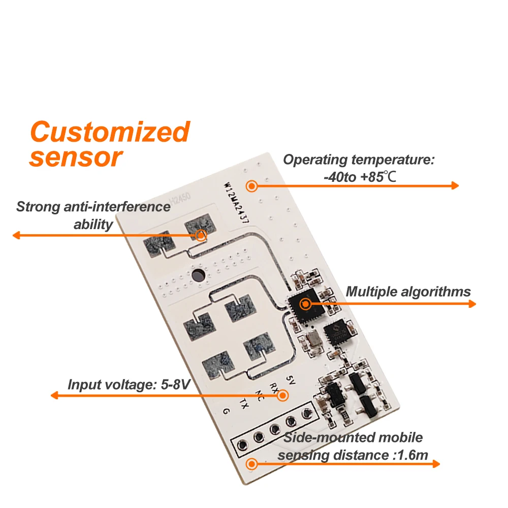 30PCS 24GHz Short-range High-precision Microwave Radar Sensor Module, Commonly Used For Intelligent Toilet Lid Opening And Closi