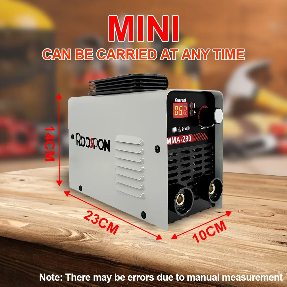 Portable MMA280 Welding Machine 220V EU Plug ARC LED Digital Display DC Inverter Welder Tools Welding Equipment For Household
