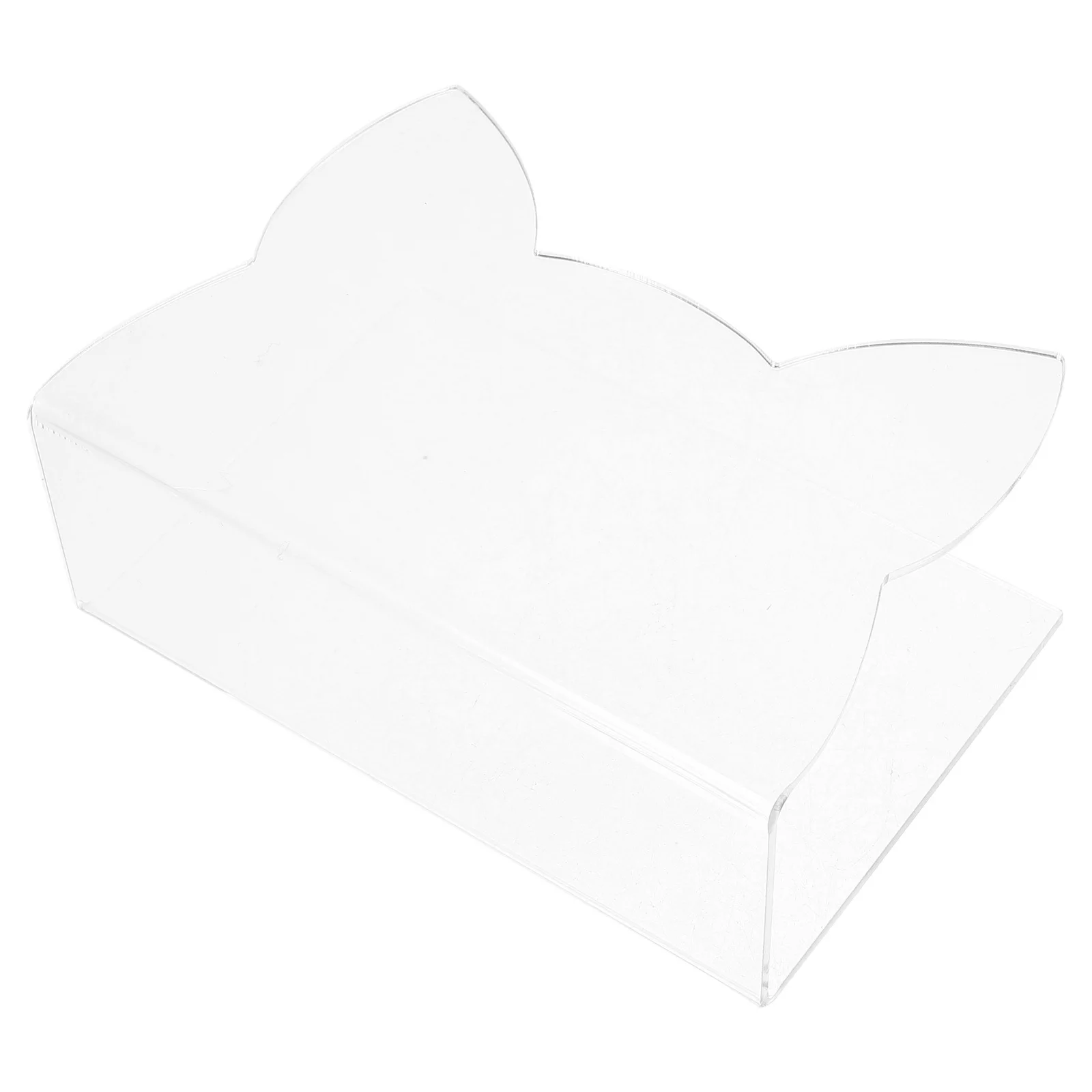

Acrylic Cat Shaped Mail Sorter Transparent Desk Organizer for Letters Documents Office Study Acrylic Postcard Holder