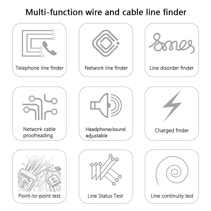 2024new MS6812 Cable Tracker Tester Professional Line detector UTP STP Telephone Wire Tracer Breakpoint location Diagnose Tone image 4