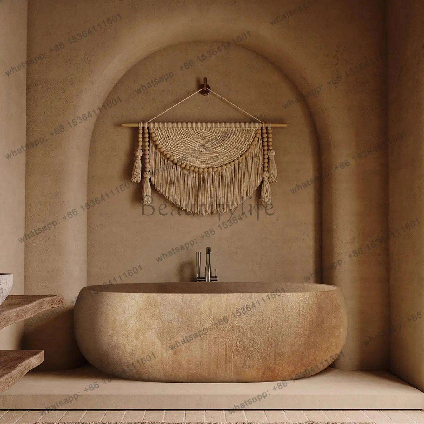 Custom Retro Oval Bathtub Compact Freestanding Soaking Tub Home Bathroom All Spaces Heat Retention Easy