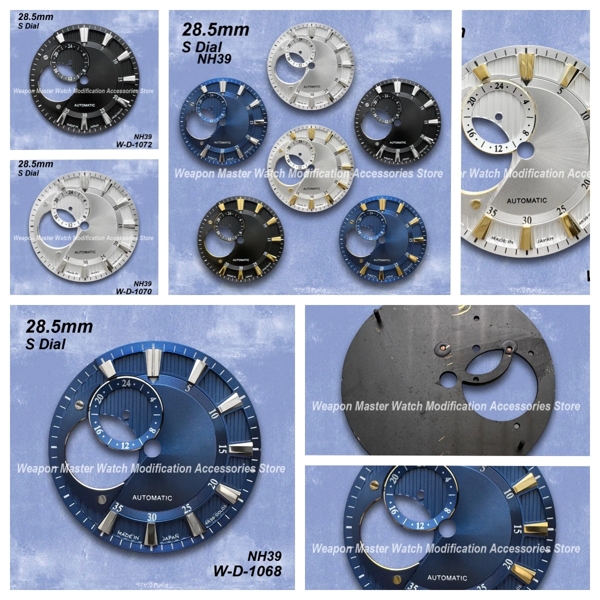 

28.5mm High-Quality S Logo Dial Fit NH39 Movement New Arrivals Hollow Out Sunray Watch Modification Accessories