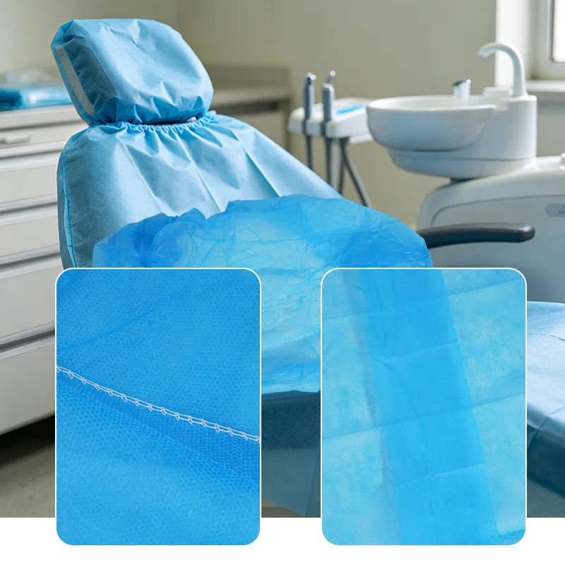 6 set Disposable Dental Chair Seat Cover Portable Non-woven Protective Case Seat Chair Cover Disposable Protector Foot Pads