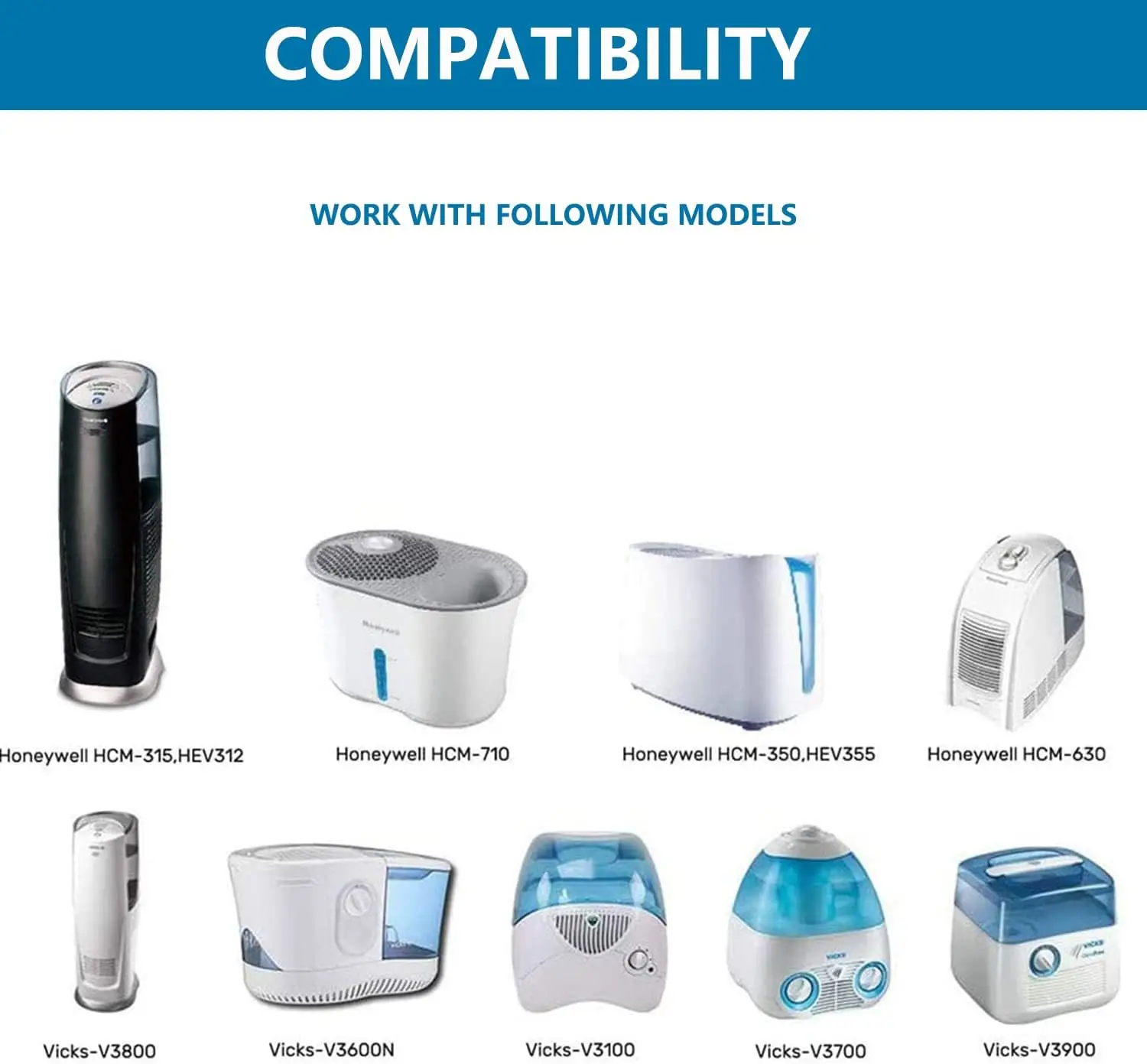 مرشحات فتل مرطب مطورة متوافقة مع HAC-504AW، فلتر للموديلات HAC-504، HAC-504AW، 350 ونماذج رائعة (