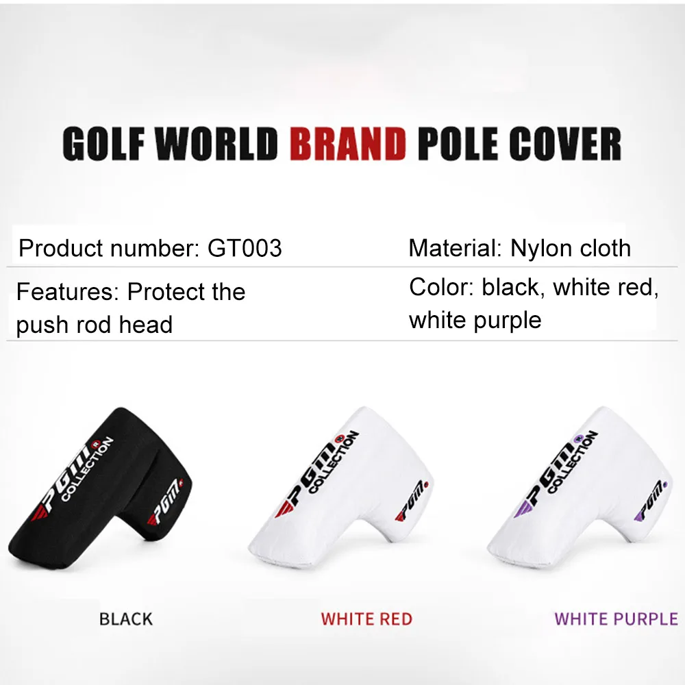 PGM Golf Putter-Abdeckung, Kopfhülle, strapazierfähige Golf-Schlägerkopfhülle, Schutzhülle für Eisen, passend für die meisten Schläger – Detail 1
