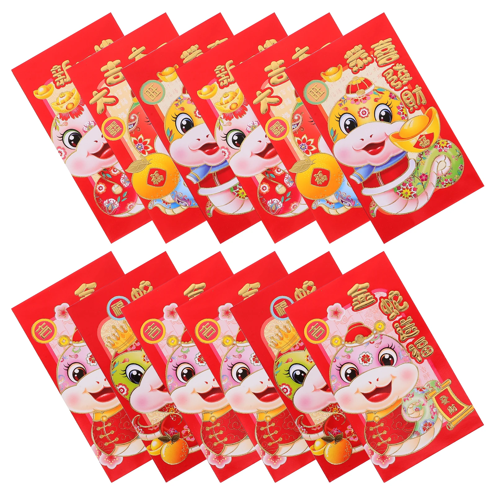 

30 Pcs Lai Feng Chinese New Year Snake Envelope Lucky Money Packet Pocket Zodiac