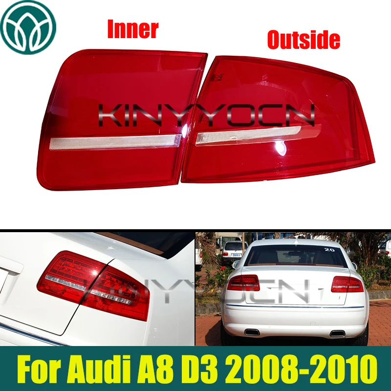 

Car Rear Bumper Taillight Cover Shell For Audi A8 D3 2008-2010 Tail Lamp Cover Turn Signal Stop Light Mask