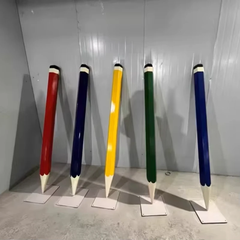 

Pencil Shape Art Promotional Display Decoration Large Advertising Fiberglass Sculpture Pencil Model