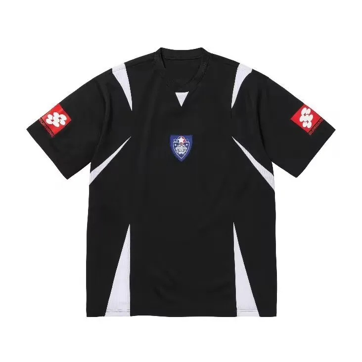 

Футболка Vuu American Crest Soccer Jersey с вышивкой и принтом, ретро-дизайн, с несколькими логотипами, дышащая, приятная для кожи