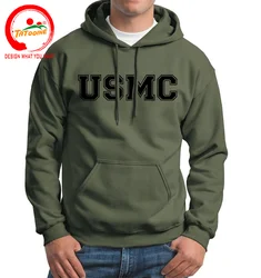 USMC Athletic Marines Hooded Sweatshirts In Military Green Hoodies US Army Marine Hoodie Fleece Pullover Sweaters Hoody Coats