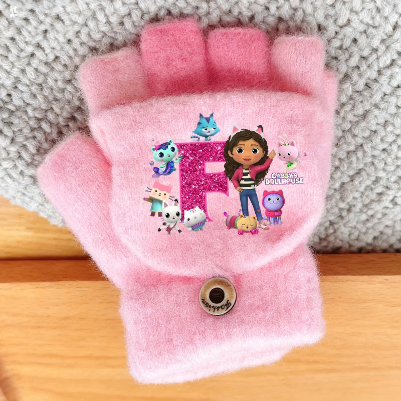 غابي دمية الشتاء الاطفال قفازات شخصيات كرتونية الدافئة الفتيات الفتيان في الهواء الطلق القفازات الأطفال خمسة أصابع قفازات عيد الميلاد هدية عيد الميلاد #2