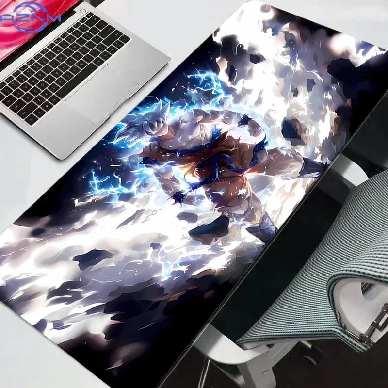 Anime Warrior Blue Lightning Explosion Art Mouse Pad, Rubber Non-Slip Base, Smooth Surface for Gaming Desktop Keyboard Office Us