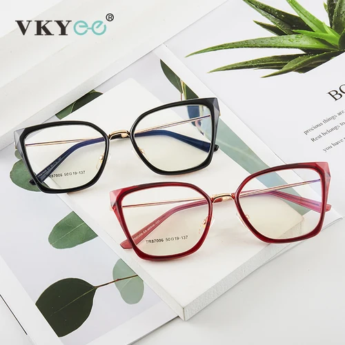 VICKY moda personalizada mariposa Simple diseño de marco grande gafas de protección contra luz azul prescripción personalizable 87006