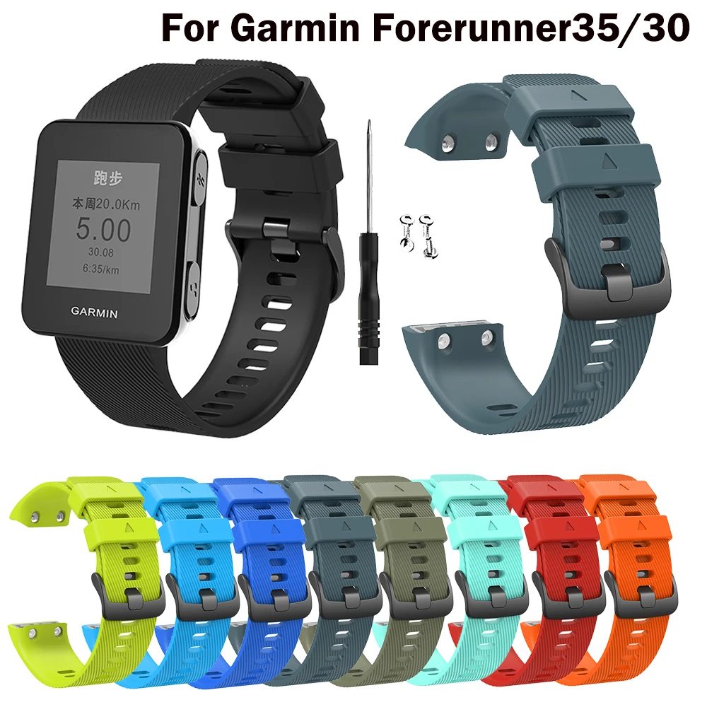 Correa de silicona para reloj inteligente, pulsera para Garmin Forerunner 35, For Garmin Forerunner 30