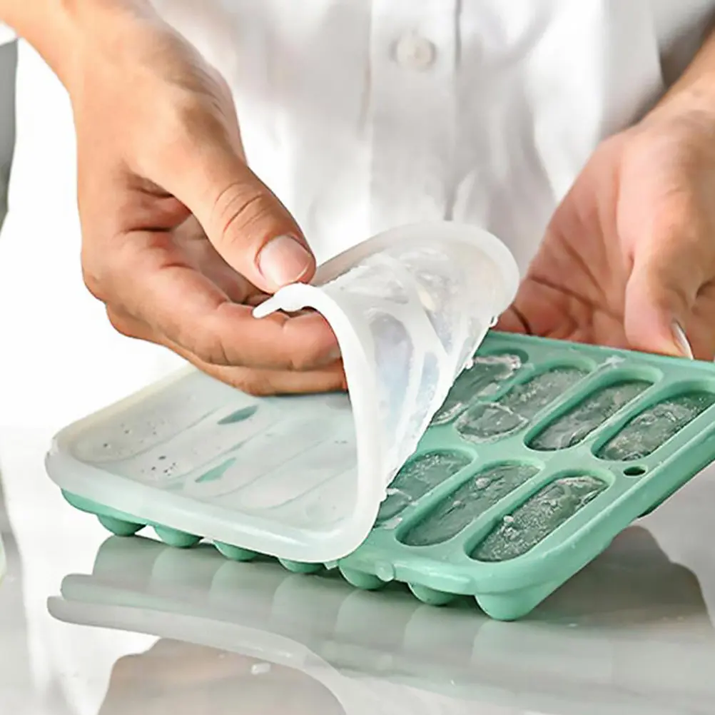 

Набор из 2 силиконовых форм для льда: светло-зеленые антипригарные формы для сосисок, инструмент для выпечки своими руками, форма для льда, легко моется, экологичный кухонный инвентарь