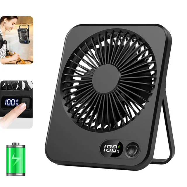 Mini Ventilador Portátil Dobrável com Carregamento USB, Ventilador de Mão e de Mesa Multifuncional para Esportes, Ideal para o Verão
