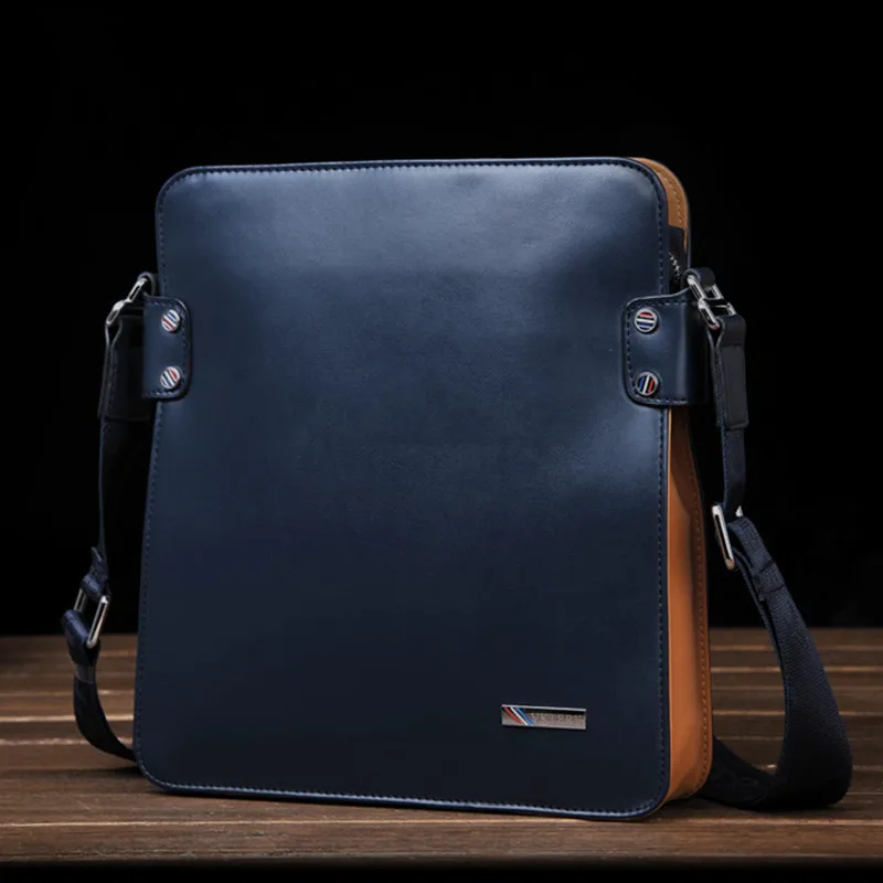 Luxury Leather Men Shoulder Bag Large Capacity Crossbody Messenger Bags Fashion Male Shoulder Strap Handbags Ipad Bag