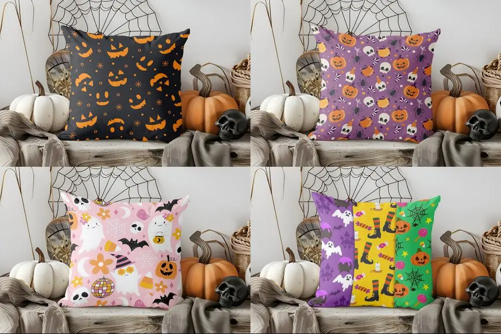 

Домашний декор Хэллоуин Джек-о'-фонарь наволочка с рисунком наволочка подходит для дивана, спальни, автомобиля, наволочка