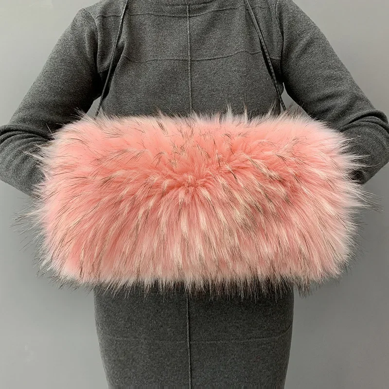 New Soft Faux Fur Hand Warmer Thicken Mittens Hand Muff Anti-Freeze Muff Fluffy Hand Warmer for Women