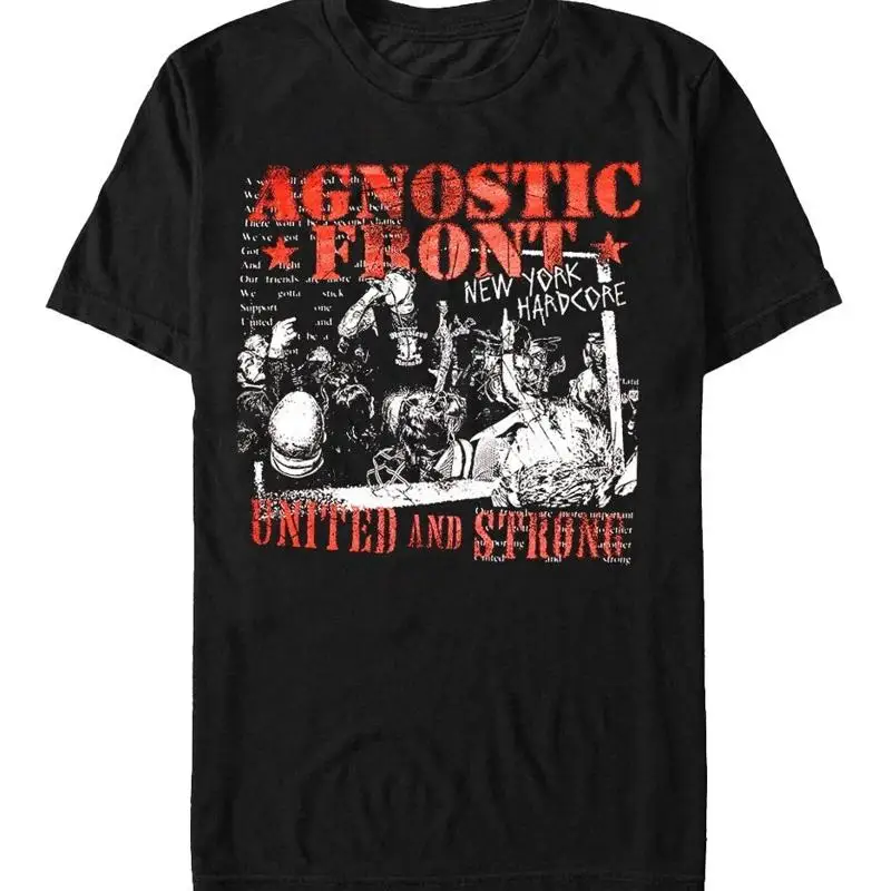 

Хлопковая черная футболка Merry Christmas Agnostic Front Unsiex