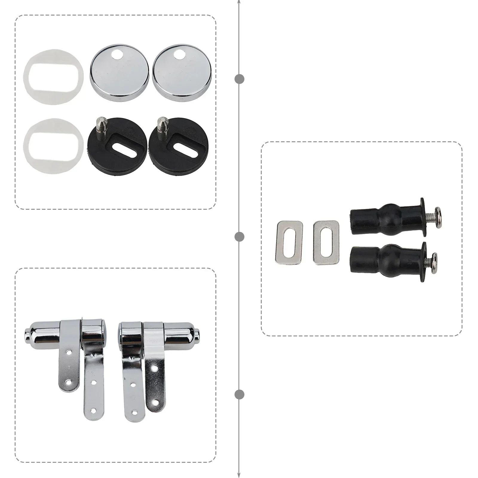 Noise Reducing Two Button Quick Release Hinge for Toilet Cover Adjustable Opening Angle Ensures a Smooth and Silent Operation