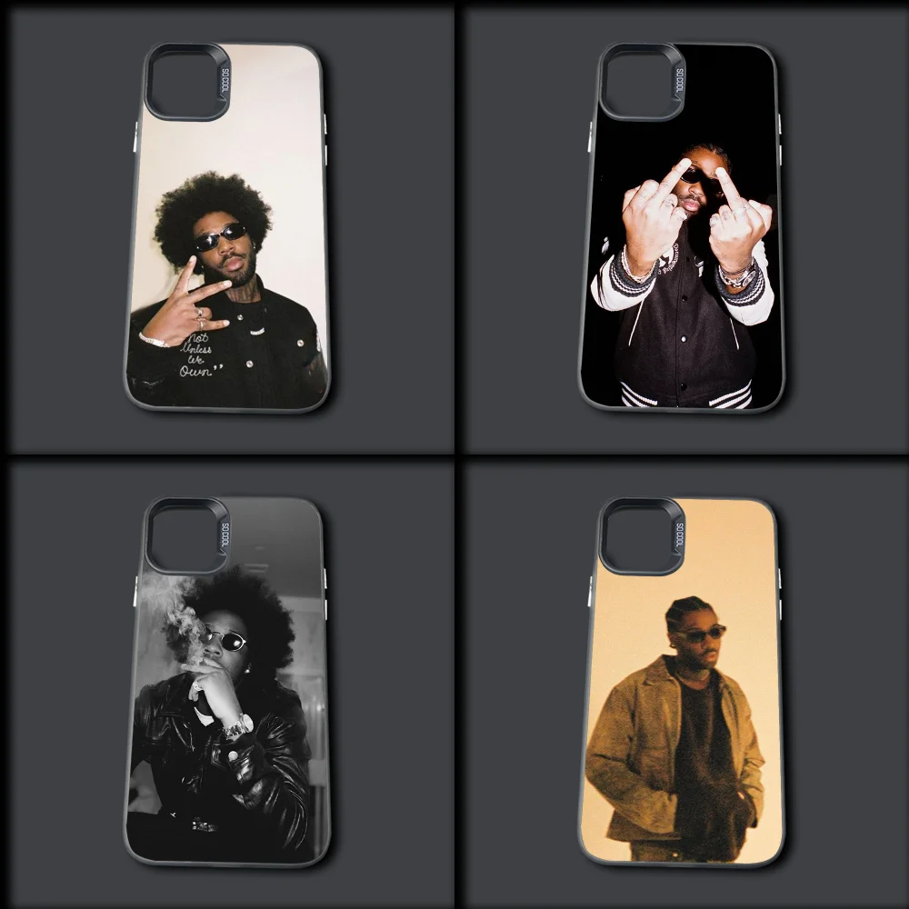 Singer B-Brent F-Faiyaz Phone Case For iPhone 16,15,14,13,12,11,Mini,Pro,MAX Gray Drop Matte Shockproof Soft Cover