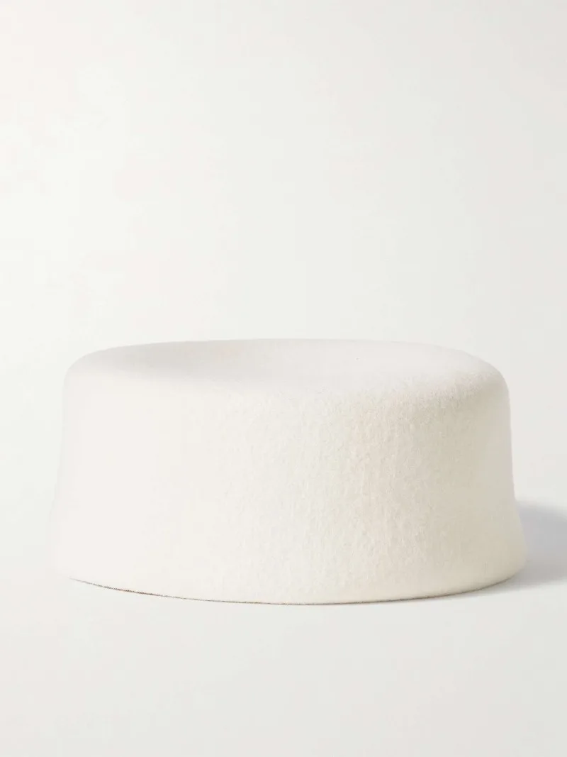 Vintage Hard Top Flache Fedoras Hüte Frauen 100 % Wollfilz Baskenmützen Hut Hochzeit Fascinator Caps Hochzeit Cocktail Party Pillbox Hut – Detail 17