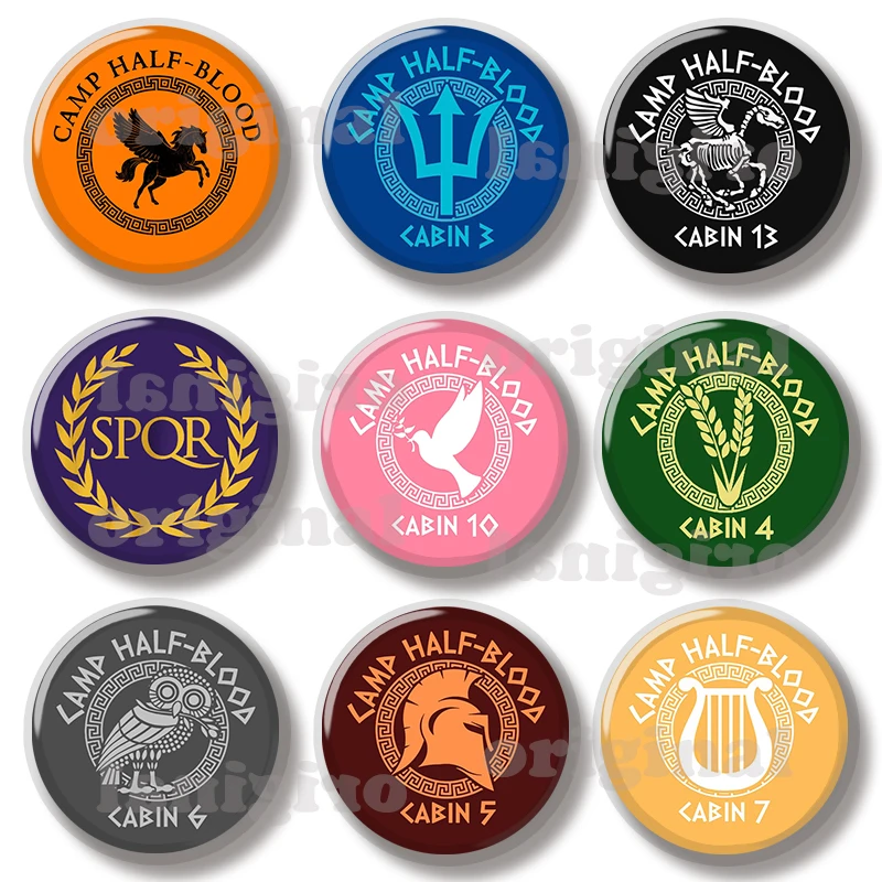Outdoor Camping Logo - 44MM CHB SPQR キャンプハーフブラッドキャビンピン ソフトボタンジュエリー クリエイティブバッジ