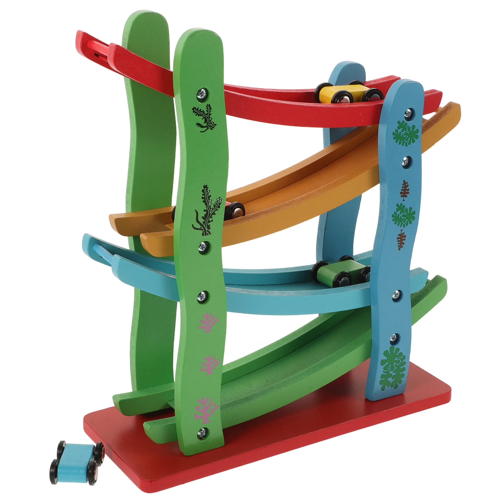 1 stuks vierlaags glijdende auto creatief houten racezweefvliegtuig speelgoed voor kinderen thuis educatief hand-oogcoördinatie