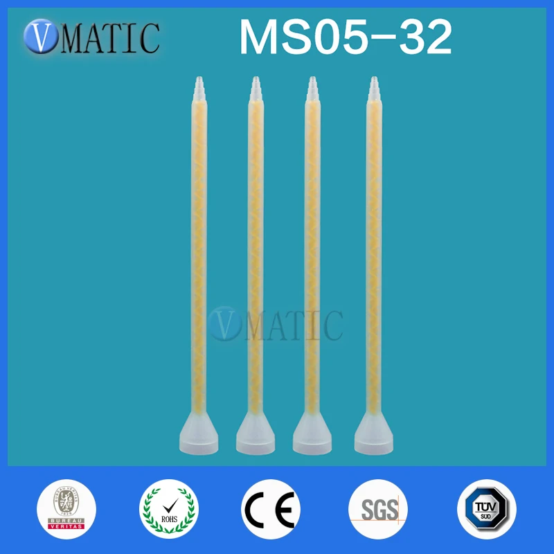 

Пластиковые статические смесители MS 05-32, 5 шт., смешивающие сопла для Duo Pack Epoxies (с желтым сердечником), бесплатная доставка