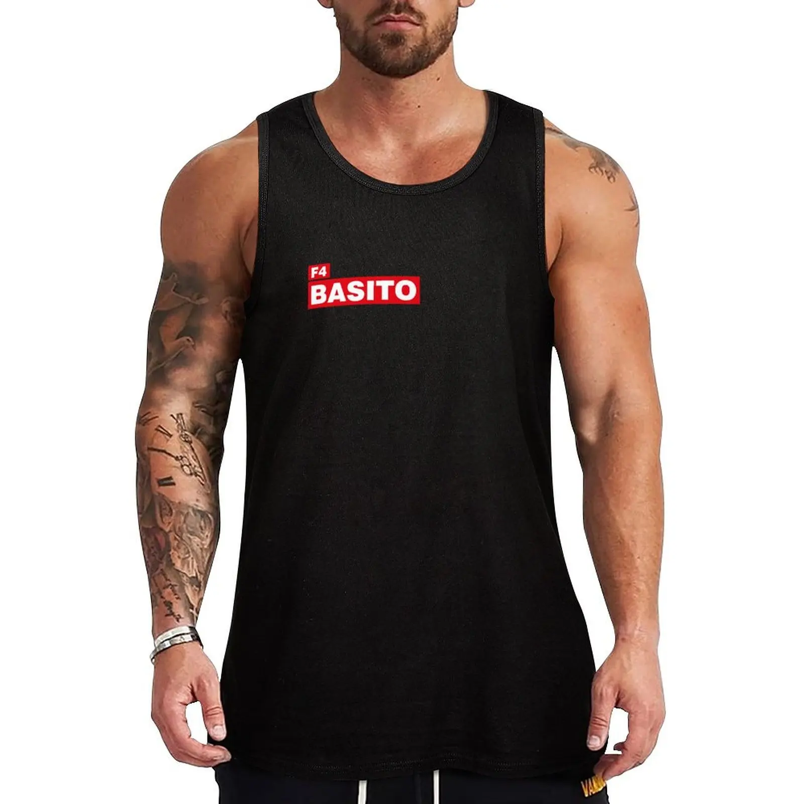 F4 BASITO-Camisola de alças sem mangas masculina, Boris Italiano, Roupas Anime, T-shirts, Roupas, Séries de TV, Novo em Tops e T-Shirt
