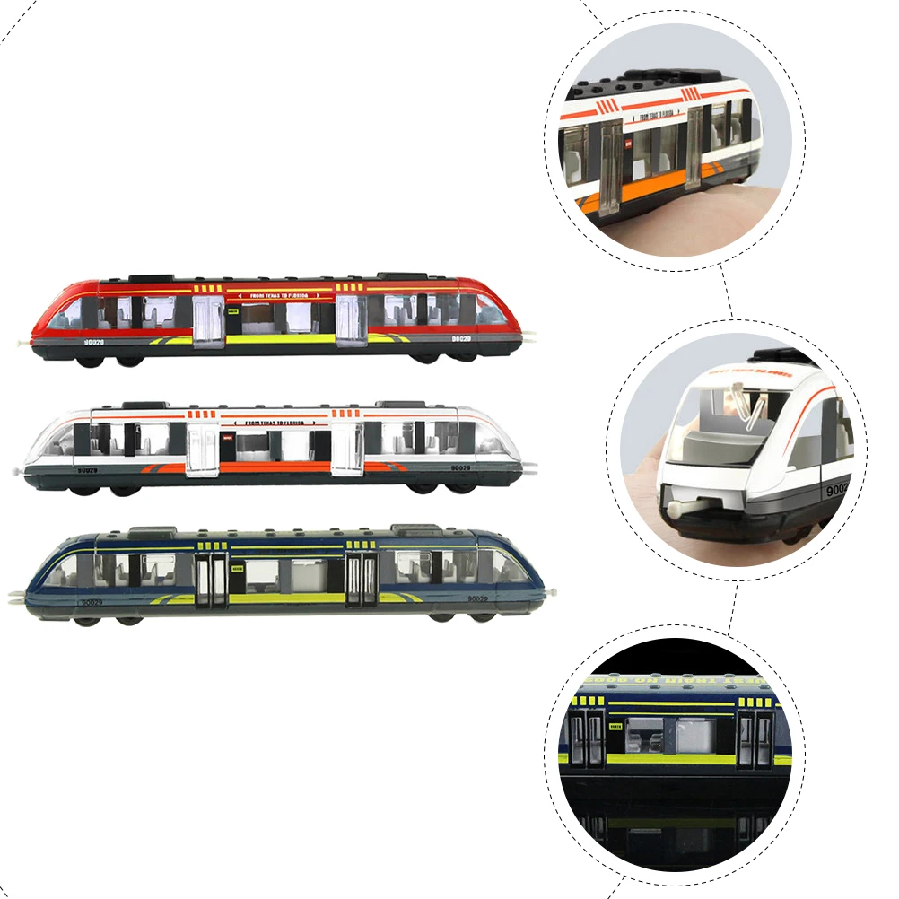 

3 Pcs Toy High-speed Rail Track Toys Train for Kids Electric Model Bullet Child