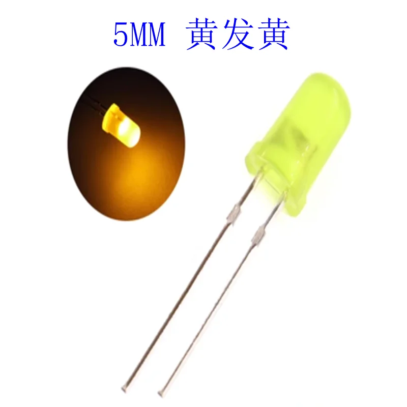 100pcs 5mm Light-emitting diodes F5 LED Leds: White, Red, Green, Blue, Yellow, Purple, Pink(1000pcs)