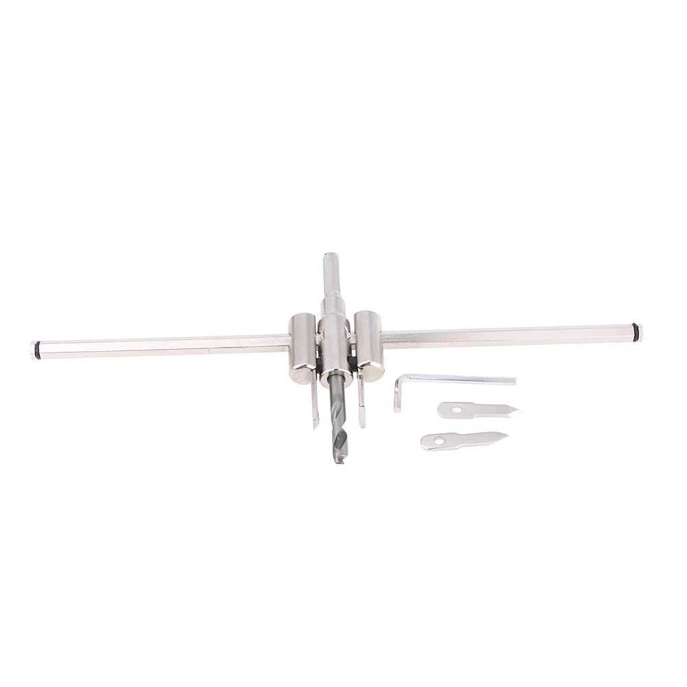 

Aircraft Type Hole Drill Bit Set 40-300Mm Adjustable Woodworking Tool Cordless Wood Circle Opener Silver Durable Long