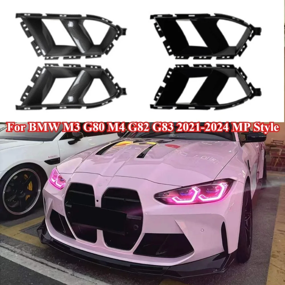 Frontstoßstangen-Seitenlufteinlassabdeckung Zierleiste für BMW M3 G80 M4 G82 G83 2021-2024 MP Style Canard Spoiler Splitter Zubehör