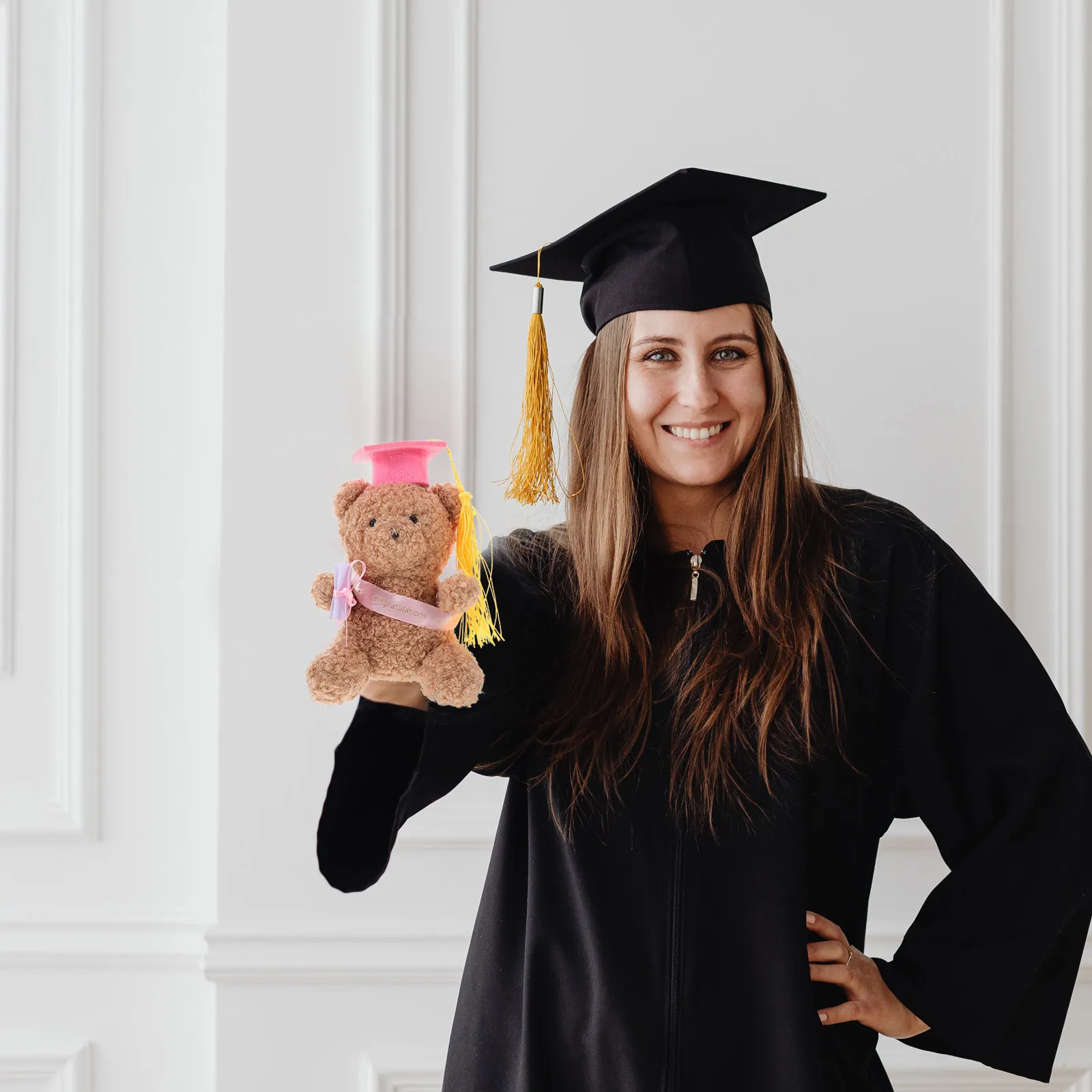 

Graduation Bear Doctor Cap 2024 Year Soft Stuffed Bear Cute Graduation Keepsake Decorative Gift Birthday Stuffed Animal