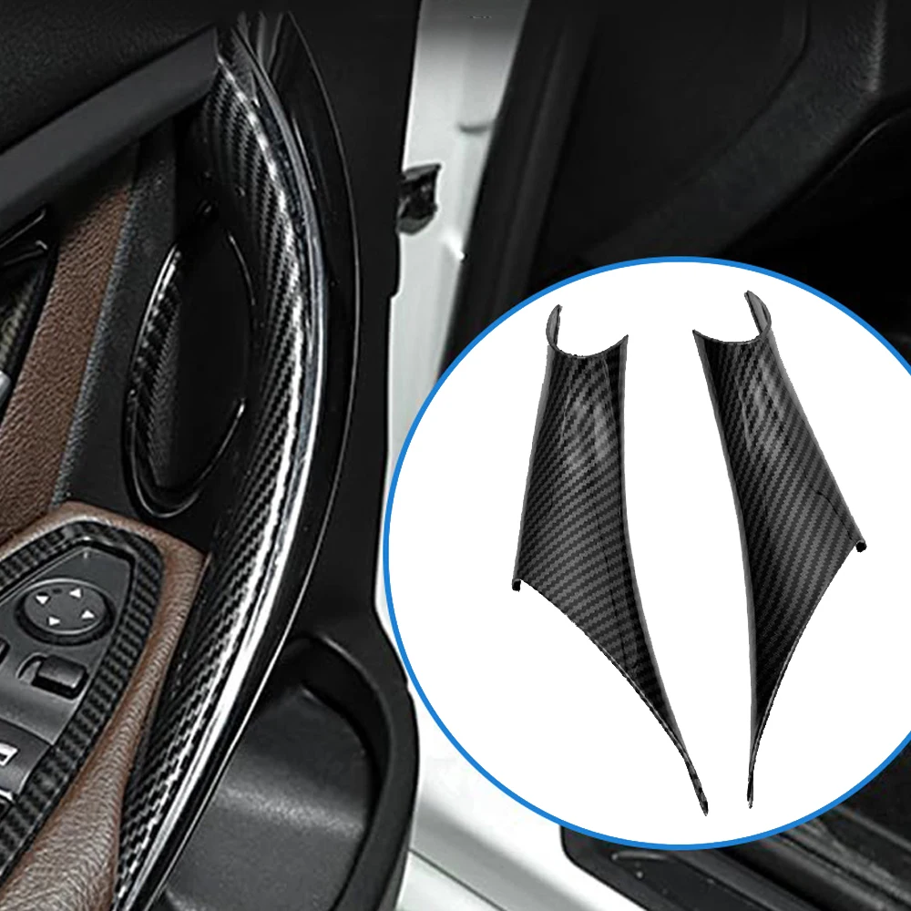 

2Pcs ABS Interior Door Handle Pull Protective Cover For BMW 3 4 Series F30 F35 2012 2013 2014 2015 2016 2017 2018