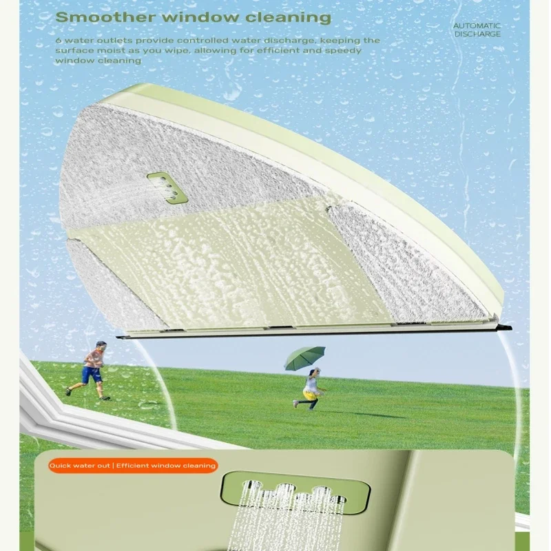 Window Cleaner Double-sided ,Adjustable magnetic Glass Wiper ,Automatic Water Storage,Windows Cleaning Tool For Home Office New