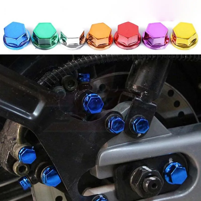 Motorcycle Modification Accessories Head Screw Cover Decorative Screw Cap Scooter Engine Hexagonal Screw Cap Cover