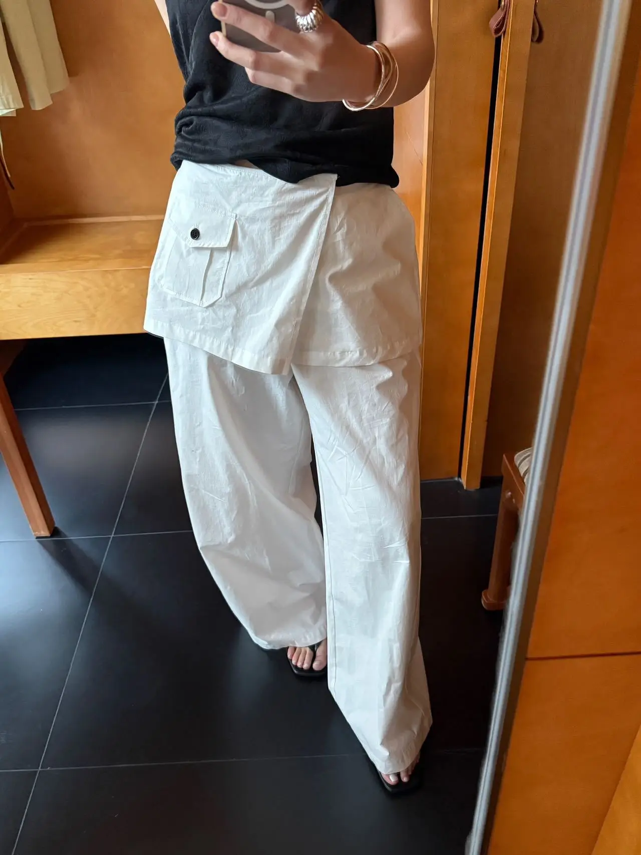 

Новые повседневные брюки Lilian Spring с эластичной резинкой на талии, женские брюки с высокой талией, свободного кроя, прямые брюки, стиль для поездок на работу SK790