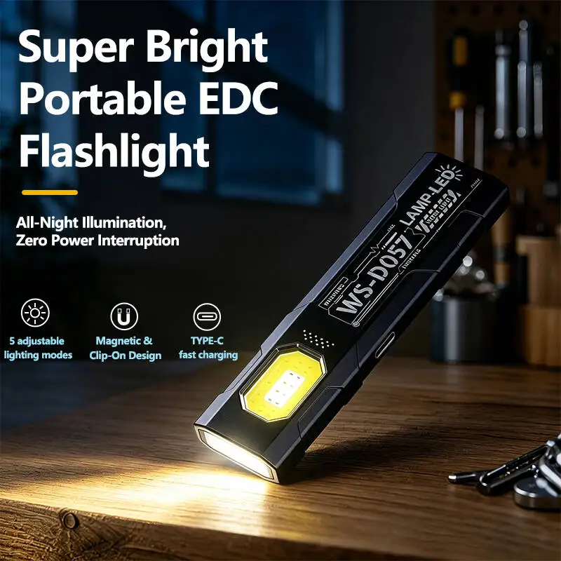 Multi-function LED Magnetic Outdoor Strong Light Rechargeable Super Bright Maintenance Flashlight Hand Torch Magnetic Work Light