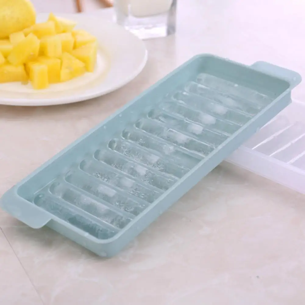 Food Grade Ice Tray Set of Two Ice Molds Food Grade Ice Stick Tray Mold with Lid Easy Release Bpa Free Beverage for Kitchen