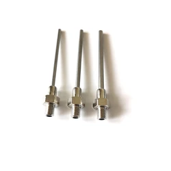High quality luer connecting needle metal dispensing machine luer lock M5 male thread, with blunt head needle