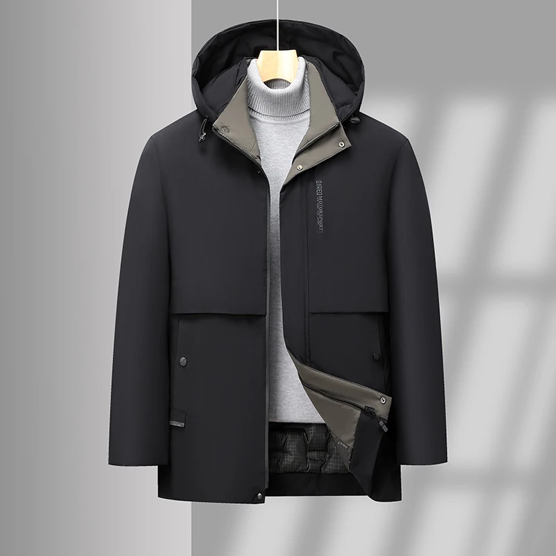 Outdoor Winter Casual Trendy Fashionable Men Travel Cold-proof and Warm Cotton-padded Clothes for Middle-aged and Elderly People