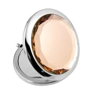 GU401 1pc Mini Round Makeup Mirror Portable Double-sided Vanity Mirror Cosmetic Mirror Makeup Vanity Foldable Pocket Mirror