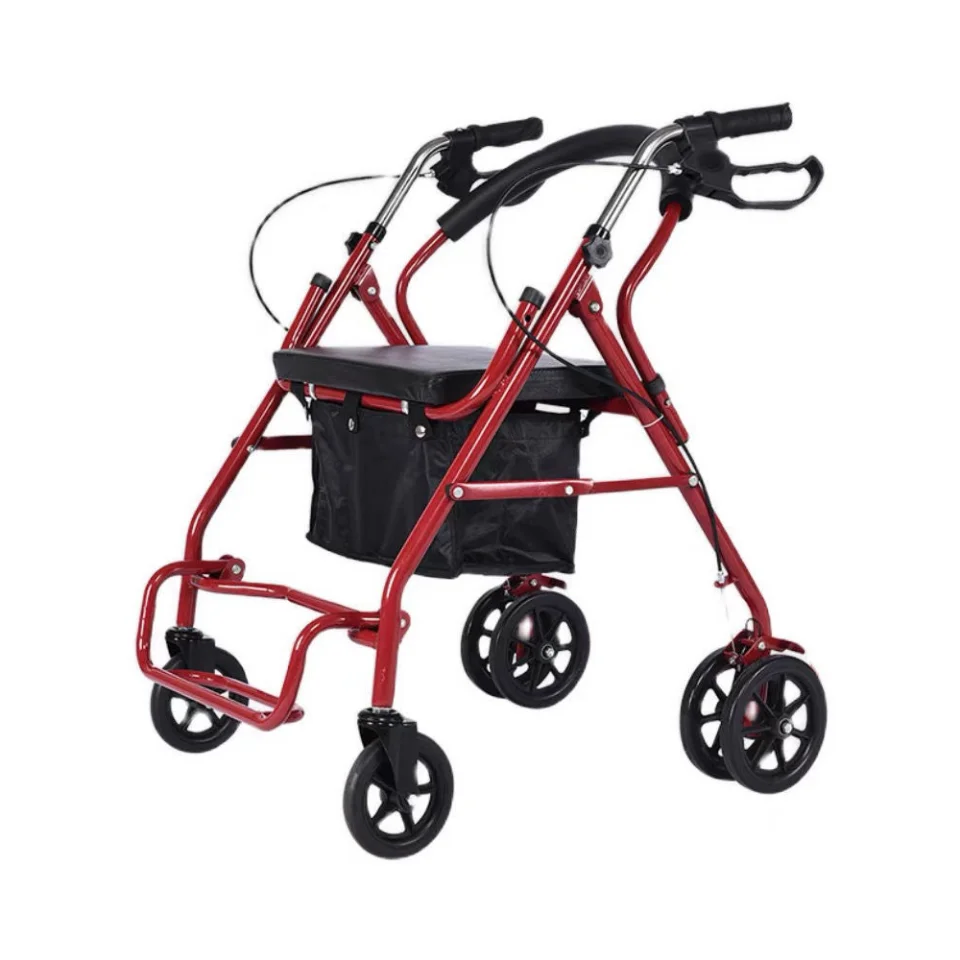 High Quality Elderly walker can be pushed by hand The elderly can be folded of shopping cart